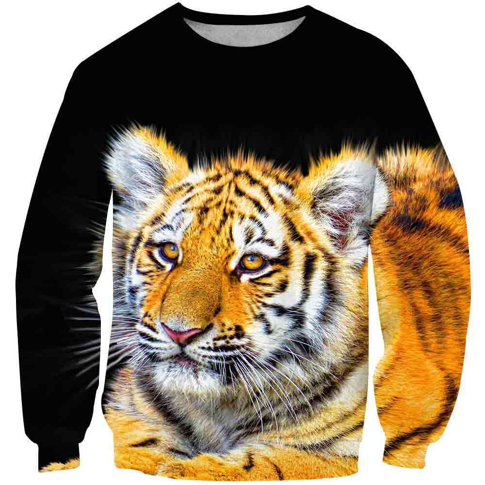 3D Personalized Animal Pattern Sports Top Unisex Tiger Series Hoodie