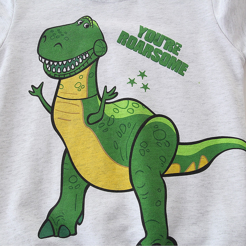 Boys Long Sleeve Cotton Printed Dinosaur Sweatshirt