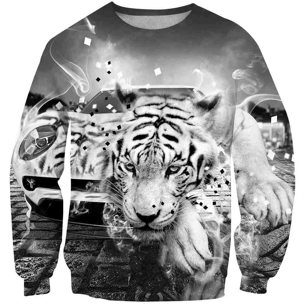 3D Personalized Animal Pattern Sports Top Unisex Tiger Series Hoodie