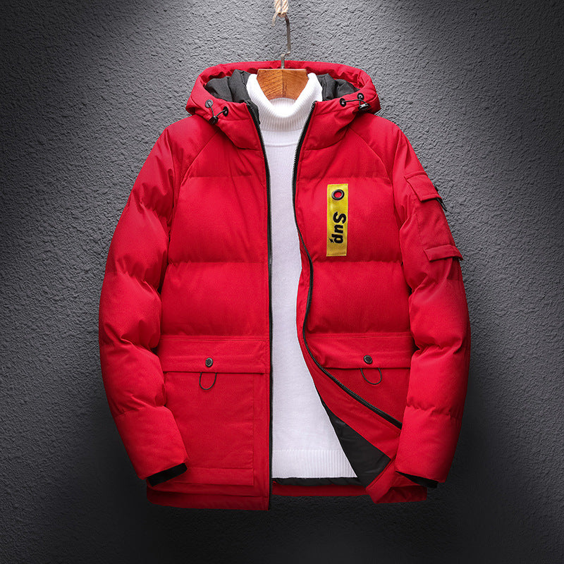 Men's Hooded Slim Fit Casual Down Cotton Padded Jacket