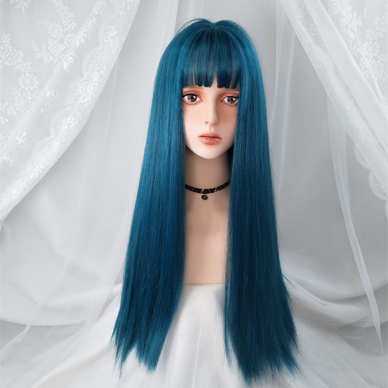 Air Bangs Long Straight Hair European And American Fashion Wig