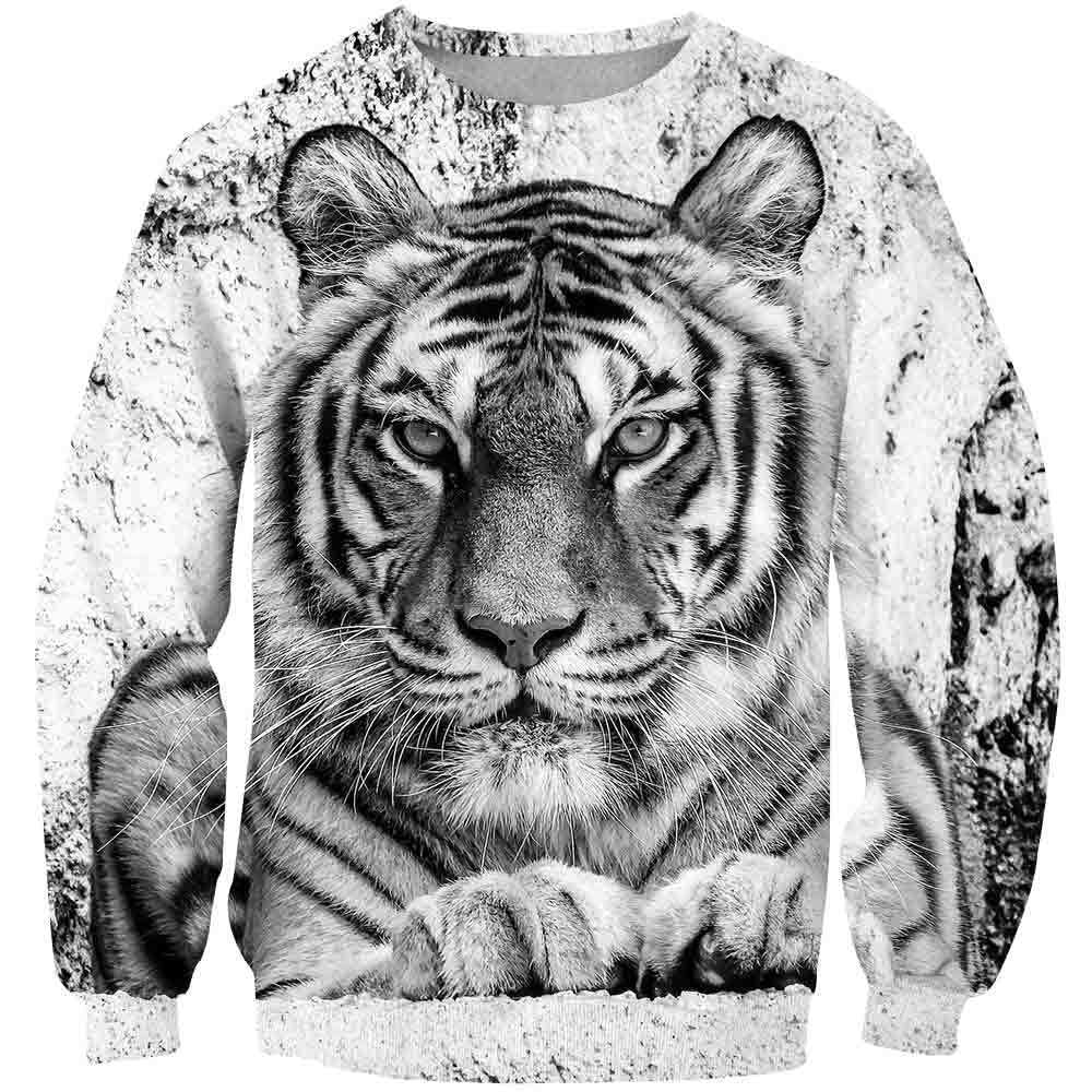 3D Personalized Animal Pattern Sports Top Unisex Tiger Series Hoodie