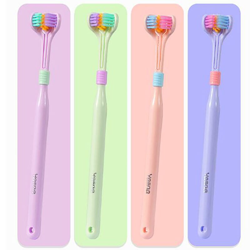 Three-Sided Soft Toothbrush