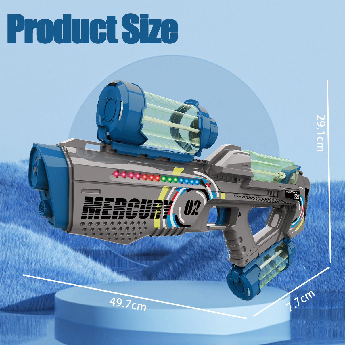 Summer Fully Automatic Electric Water Gun with Light