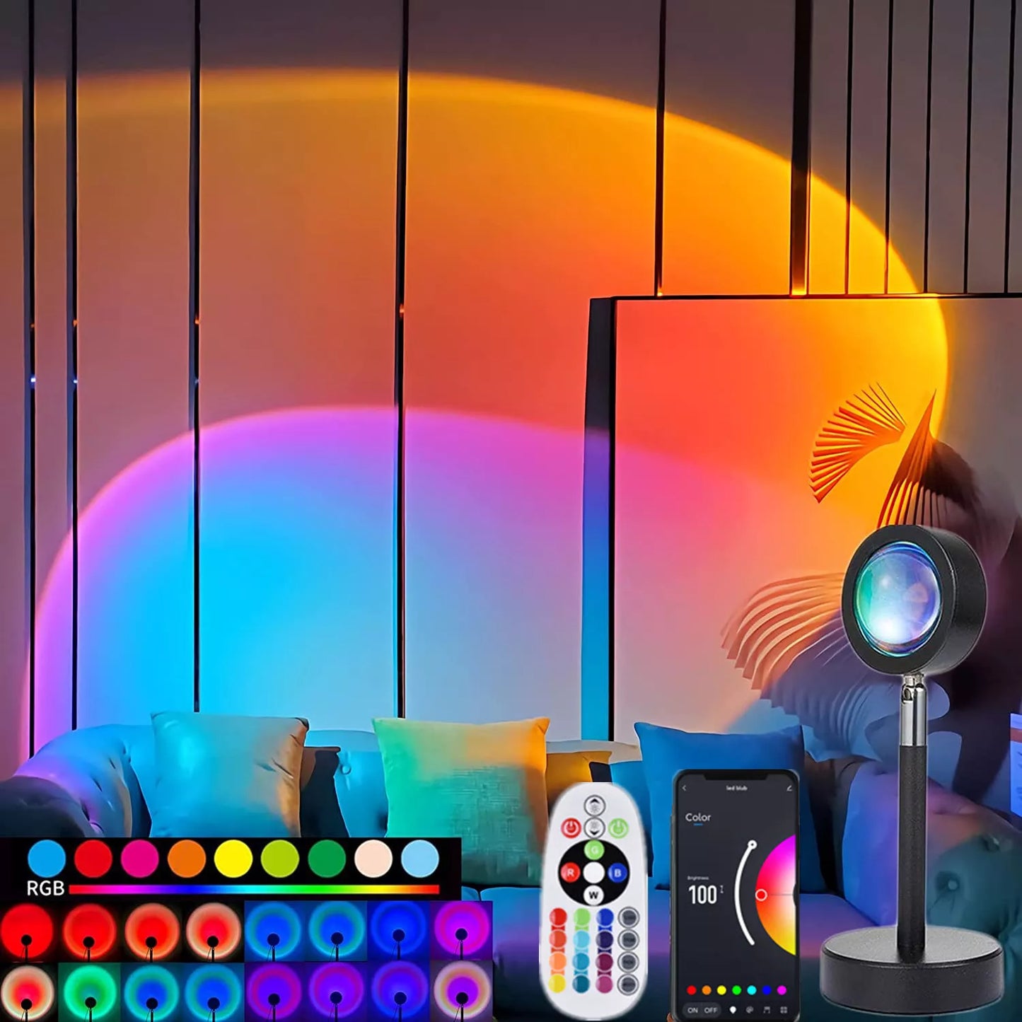 Bluetooth RGB Sunset Lamp