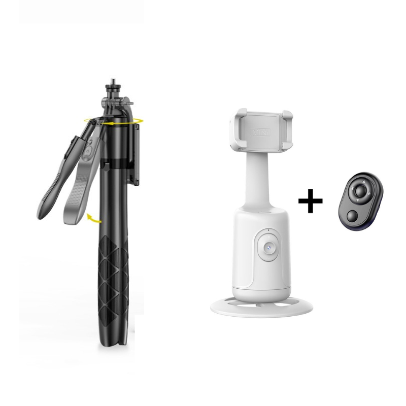 Auto Face Tracking Phone Gimbal with Remote + L16 Selfie Stick & Tripod