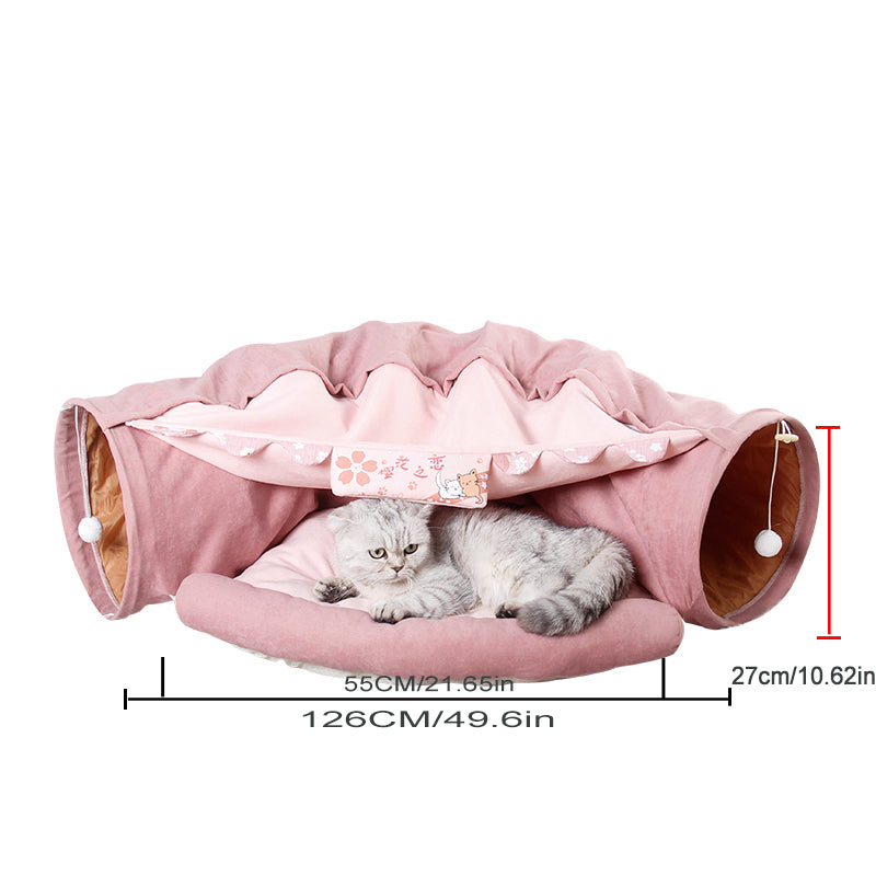 Pet Cats Tunnel Toy Interactive Play Toy