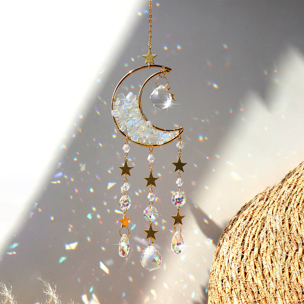 Moon Crystal Suncatcher Decor Prism