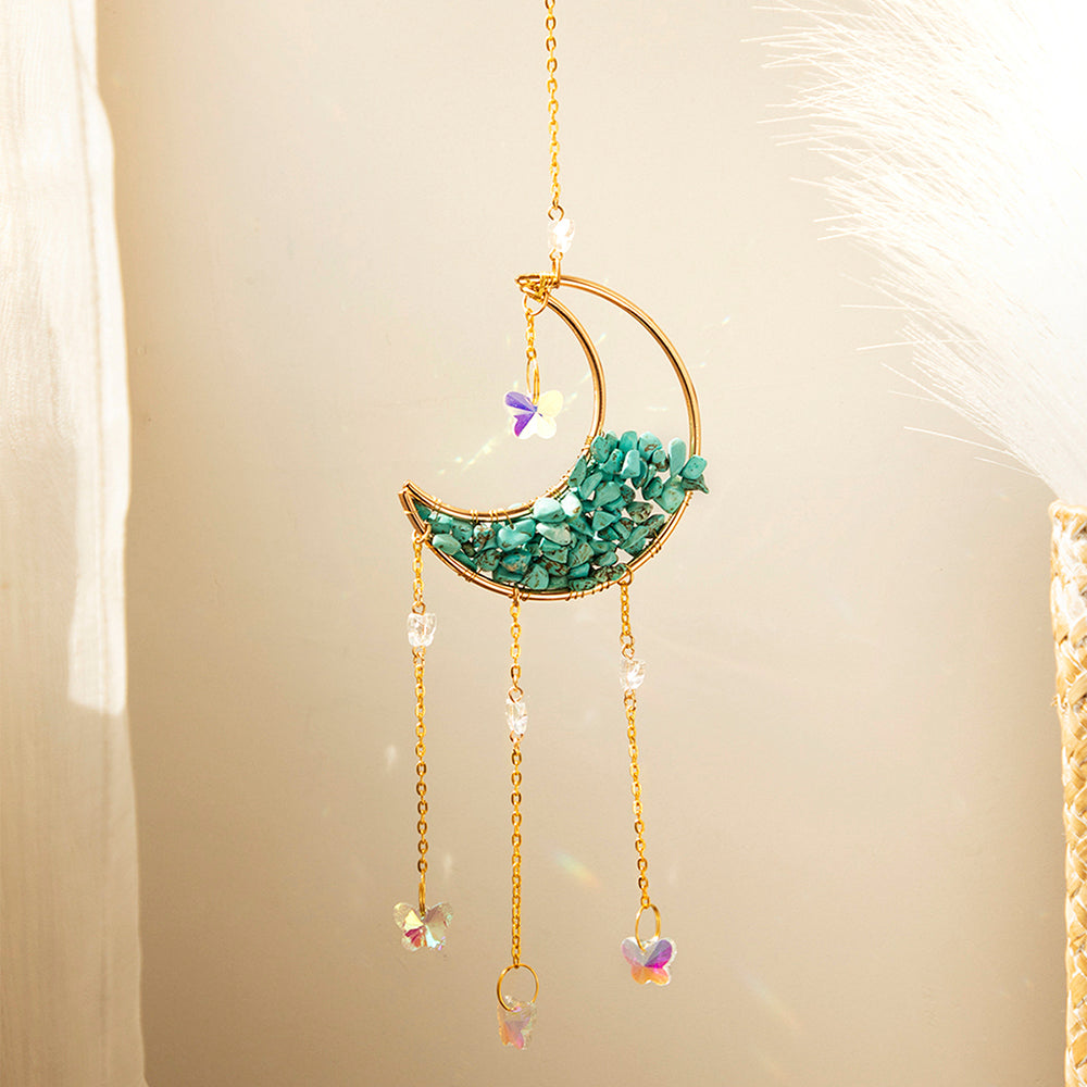 Moon Crystal Suncatcher Decor Prism