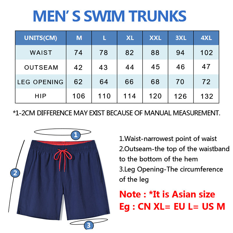 Escatch Men's Stretch Swim Trunks Quick Dry For Beach